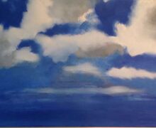 Wolke II, Mischtechnik auf Leinwand, 90x60 cm